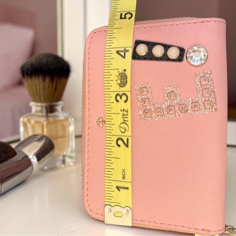 Kate Spade Novelty Storybook Pink Saffiano Leather Zip “Alphabet Series” Wallet - Picture 5 of 7